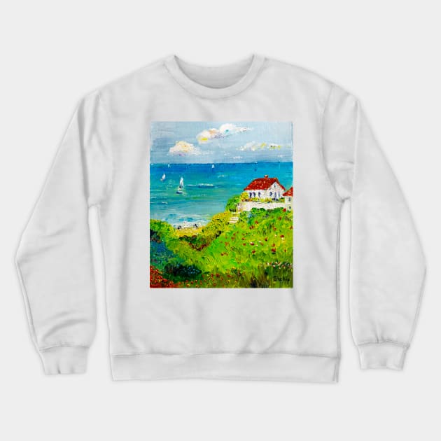 House by the sea in the south Crewneck Sweatshirt by NataliaShchip